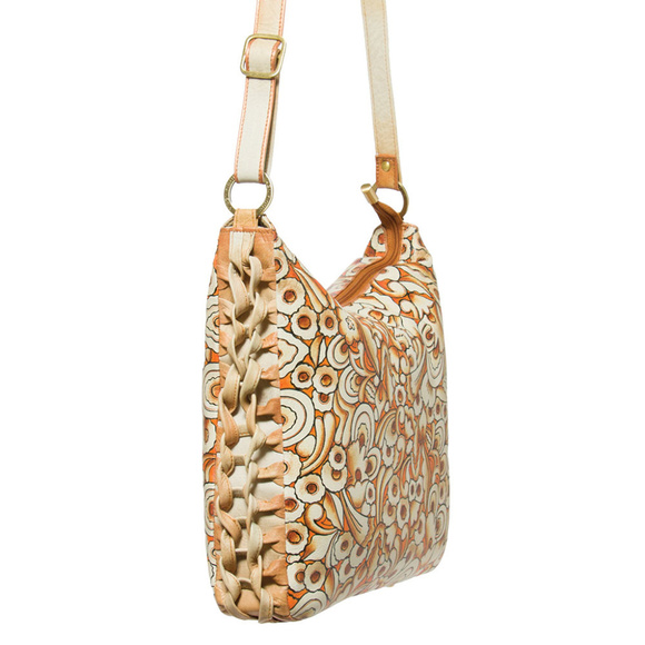 Gilded Season Painted Leather Handbag - Picture 3 of 5